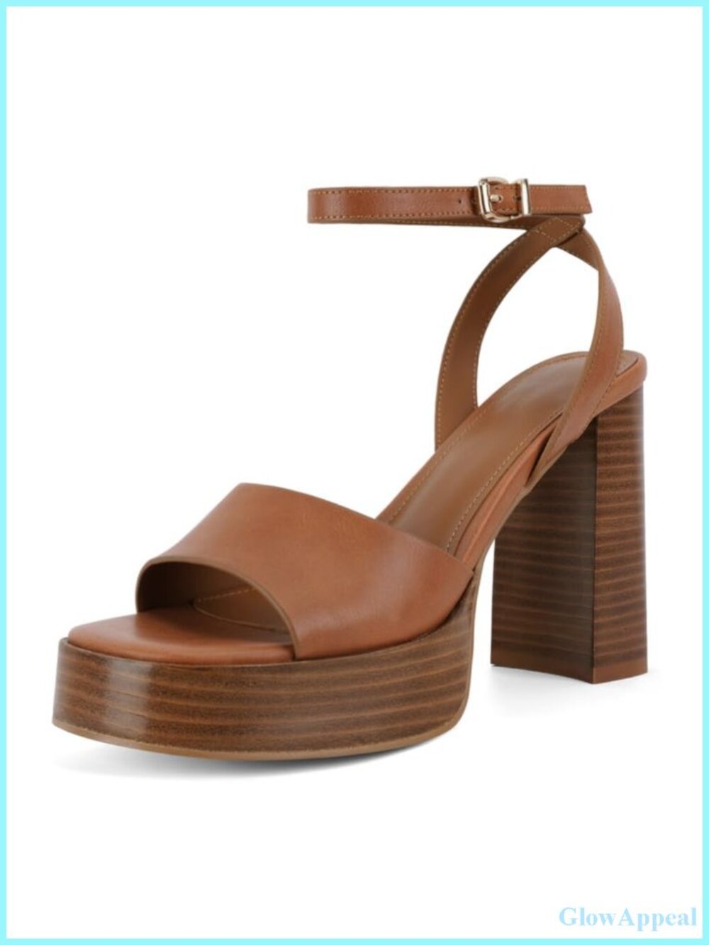 Platform Heels Open Toe Chunky Block Heel Ankle Strap Sandals